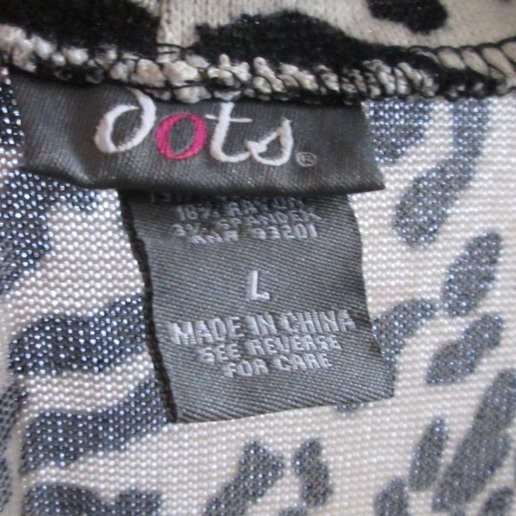 Dots Womens Cow Print Short Fluted Sleeved Cardigan 3/4 V Neck Button Do… - Picture 3 of 5